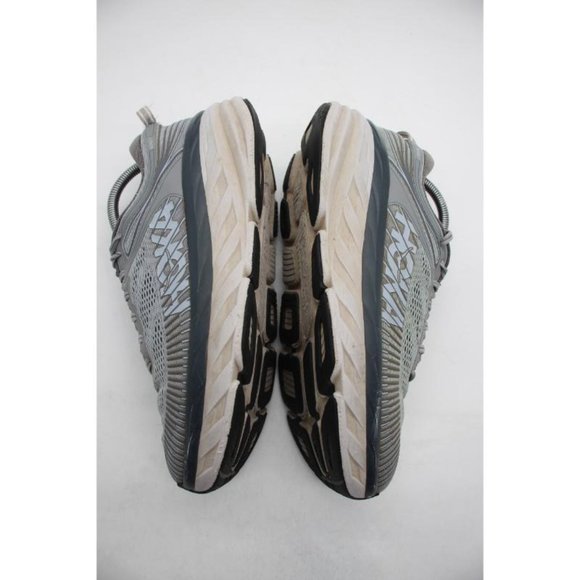 Hoka One One Bondi 7 Men's Size 9.5 Gray White Athletic Sneaker Running Shoes - Picture 8 of 13